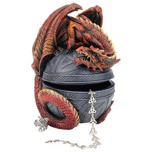 Design Toscano Dragon Protector of the Celtic Orb Sculptural Box - 1 of 4