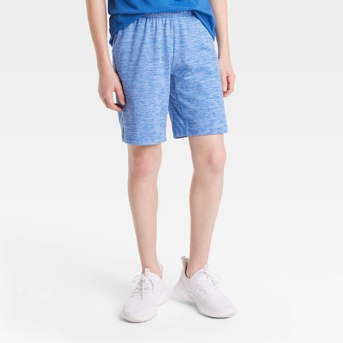 Boys' Soft Gym Shorts - All In Motion™ Heathered Blue XS