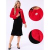 INSPIRE CHIC Women's Winter Open Front Short Faux Fur Jacket - 2 of 4