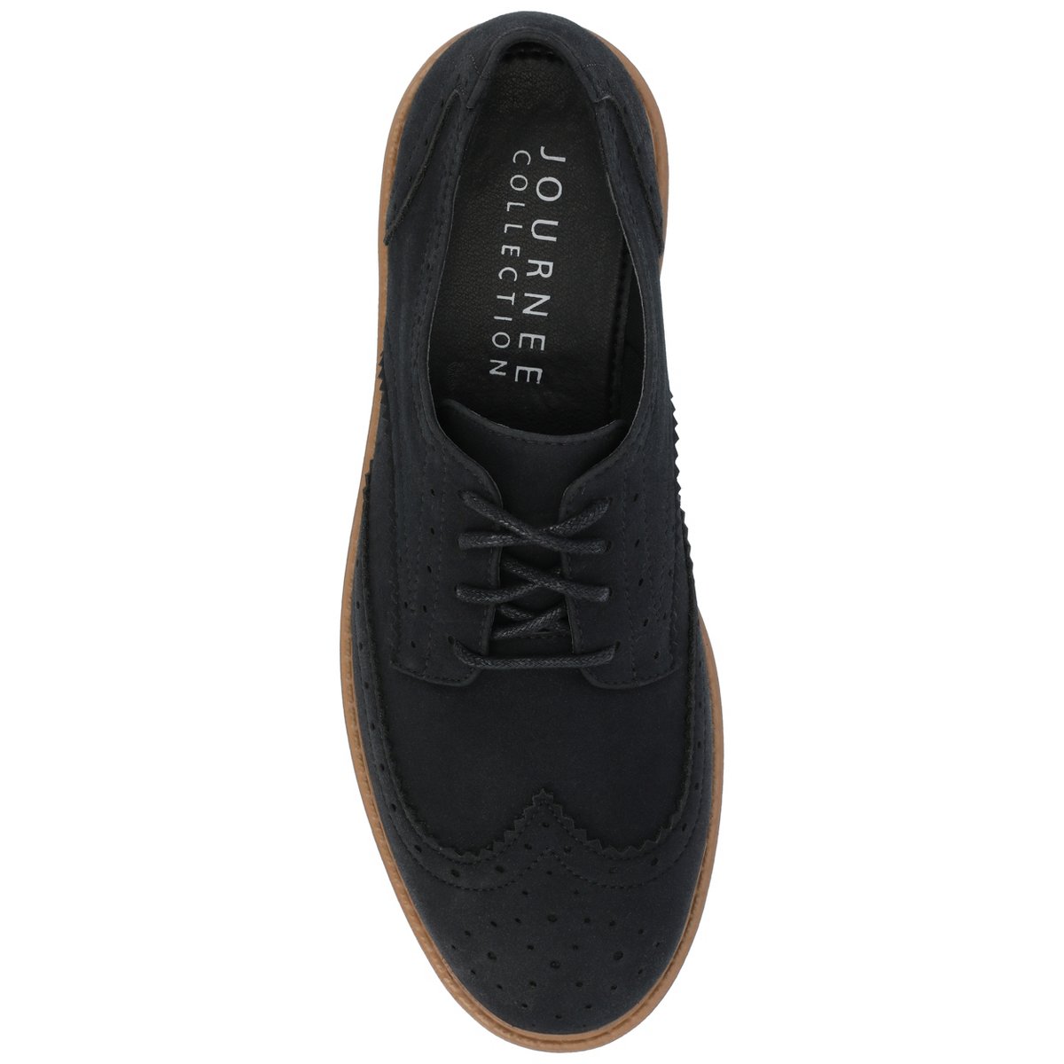 Обувь Journee Collection Women's Claudiya Oxford Flats Black 7 — фото 4