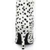 Allegra K Women's Polka Dots Pointed Toe Side Zip Stiletto High Heel Ankle Boots - 4 of 4