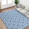 Modern Washable Area Rug for Living Room, Floral Area Rug with Non Slip Backing, Foldable Indoor Low Pile Carpet for Home - 2 of 4