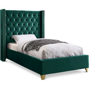 Meridian Furniture,Barolo Velvet Bed - 1 of 4
