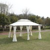 Patti 13x10ft Outdoor Patio Gazebo Canopy with Ventilated Double Roof And Mosquito net, Outdoor Furniture - Maison Boucle - 2 of 4
