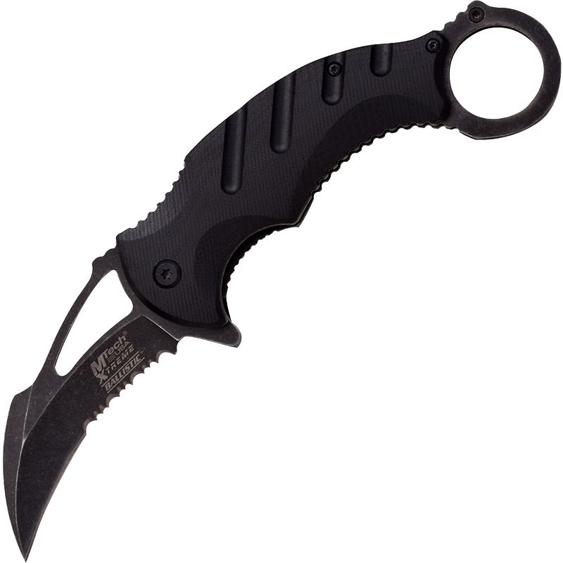 MTech USA Xtreme Tactical Karambit Spring Assisted Folding Knife Blade MX-A833BK, 1 of 3