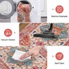 BAGOKIE Washable Vintage Boho Floral Runner Rug - 4 of 4