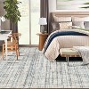 Modern Abstract Area Rug – Washable, Low Pile, Stain-Resistant, Non-Slip Striped Carpet for Bedroom or Living Room - 3 of 4