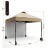 10x10 Pop Up Canopy Tent, Instant Portable Shelter with Wheeled Bag and Silver Coated Top, Adjustable Heights Gazebo with Sidewall, Outdoor Sun Shade - 2 of 4