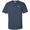 Mens Busch Light Out Fishing Navy Colorway Front and Back Print T-Shirt - 3 of 4
