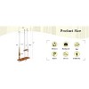 Vynxaria Solid Wood & Stainless Steel 2-Tier Storage Rack ¨C 70" Tall - 4 of 4