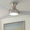 54" Minka Aire Modern Hugger Outdoor Ceiling Fan with LED Light Remote Control Brushed Nickel Opal Glass Wet Rated for Patio Porch - 2 of 4