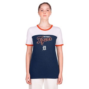 MLB Detroit Tigers Women's Bi-Blend Ringer T-Shirt - 1 of 4