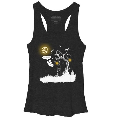 Women's Design By Humans Happy Halloween By Gheofast Racerback Tank Top