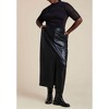 ELOQUII Women's Plus Size Shirred Mockneck Top With Sheer Sleeve - 4 of 4