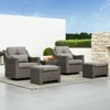 Spruce & Spring Outdoor Wicker Patio Outdoor Sofa Swivel Chair Coffee Table - 2 of 4
