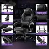 Ergonomic Gaming Chair, High-Back PU Computer Chair, Retractable Footrest, Height Adjustable, Adjustable Lumbar & Headrest, Swivel Office Chair - 3 of 4