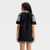 Women's Short Sleeve Eyelet Mini A-Line Dress - Universal Thread™ Black - 2 of 3