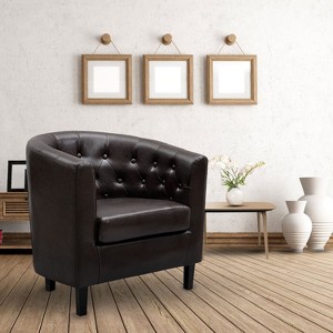 Home Imports Emporium Button Tufted Barrel Chair - 1 of 4