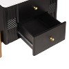 CAVINAS Modern Nightstand with 2 Storage Drawer, Bedside Table with Golden Metal Handles and Legs,Nightstand for Bedroom - 2 of 4