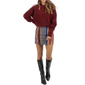 Women's NOLITA STRIPED MINI SKIRT - dee elly - 1 of 3