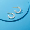 Pure Collection by Ross-Simons 3-3.5mm Cultured Pearl C-Hoop Earrings in 14kt Yellow Gold - 3 of 4