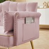 NicBex Luxury Loveseat,Modern Small Velvet Loveseat Sofa with Tufted Back & Metal Legs,2-Seater Couch for Living Room - 3 of 4