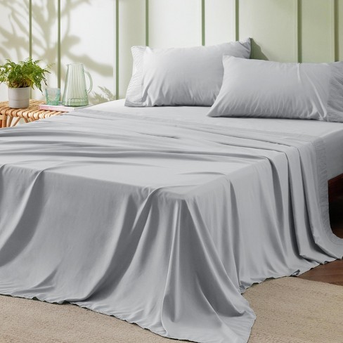 Bedsure | 3-4 Pcs Solid Embossed Soft Sheet & Pillowcase Sets - image 1 of 4