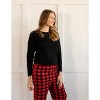 Leveret Matching Family Pajamas Buffalo Check Black and Red Plaid - 3 of 4