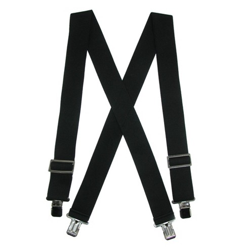 Ctm Men's Elastic Heavy Duty Basic Clip-end Work Suspender, Black : Target