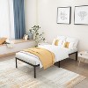 Heavy Duty Metal Platform Twin Bed Frame 74.6"L x 37.5"W x 14"H 2000lbs Capacity Underbed Storage Easy Assembly Black Finish No Box Spring Required - 2 of 4