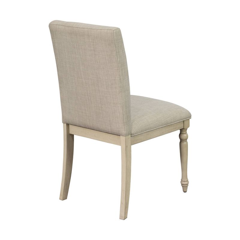 Set of 2 Fiona Upholstered Dining Chairs with Turned Wood Legs Light Gray - Martha Stewart, 5 of 12