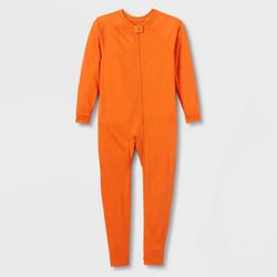 Kids' Adaptive Reversible Pajama Jumpsuit - Cat & Jack™ Orange 4
