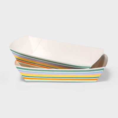 10ct Paper Hot Dog Boats Summer Stripe - Sun Squad&#8482;