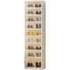 18-Pair Foldable Shoe Organizer with Dustproof Doors, No Assembly Stackable Shoe Box Cabinet for Closet, Fits up to Size 14 - 2 of 4