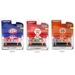 "Four-Post Lifts" Set of 3 pieces Series 2 1/64 Diecast Models by Greenlight - 1 of 4