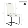 NicBex Modern Dining Chairs with Faux Leather Padded Seat,Armless Chairs with Chrome Metal Legs for Kitchen,Living Room - 3 of 4