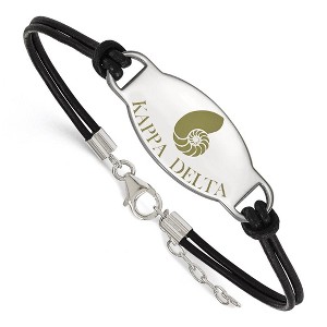 Black Bow Jewelry Sterling Silver Kappa Delta Greek Life Strand Bracelet 7 Inch - 1 of 3