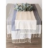 Design Imports  Dobby Fringed Table Runner, Black, 15X108" With 3" Fringe On Each Side - 3 of 4