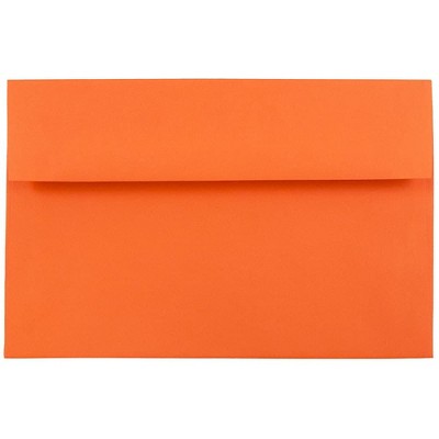 JAM Paper A8 Colored Invitation Envelopes 5.5 x 8.125 Orange Recycled 25/Pack (95740)