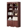 63 Inch Tall Bookcase with 6 Cubes and 2 Doors, Floor Standing 5-Tier Bookshelf with Storage Cabinet, Display Storage Organizer - 4 of 4