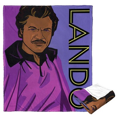 Disney Star Wars Pop Art Lando Silk Touch Throw Blanket 50x60 Inches
