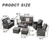 Spacious 7-Piece Outdoor Set: PE Wicker 9-Seater + Durable Frame – Ideal for Pool Parties - 4 of 4