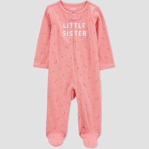 Carter's Just One You®️ Baby Girls' Floral Little Sister Sleep N' Play - Pink - 1 of 3
