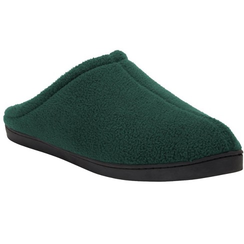 Kingsize Men's Wide Width Fleece Clog Slippers - Big - 9 W, Hunter Green :  Target