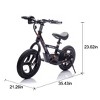 JOYRACER 24V Electric Balance Bike for Kids, 150W Motor Ride-On Dirt Bike with Adjustable PU Seat, Inflatable Tires & Hand Brake for Boys and Grils - 2 of 4
