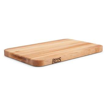 Maple Round Chopping Block with Metal Handles 3″ Thick (Handle Boards) -  John Boos & Co