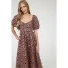 August Sky Women's Floral Jacquard Sweetheart Neck Midi Dress - 4 of 4