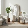 MAYEERTY Aluminum Full-Length Mirror 56x18in, Gold, Arch Shape, Tempered Glass, With Stand - 2 of 4