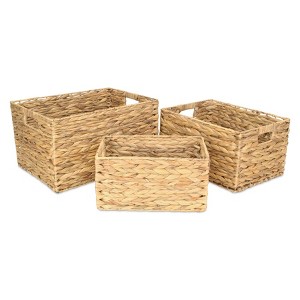 Cheung's Laelia Water Hyacinth Set of 3 Rope Accent Storage Baskets - 1 of 4