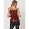 Allegra K Women's Sequin Sparkle Shining Club Party Disco Glitter Cami Top - 4 of 4